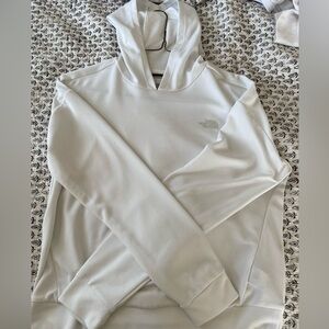 The North Face white hooded pullover